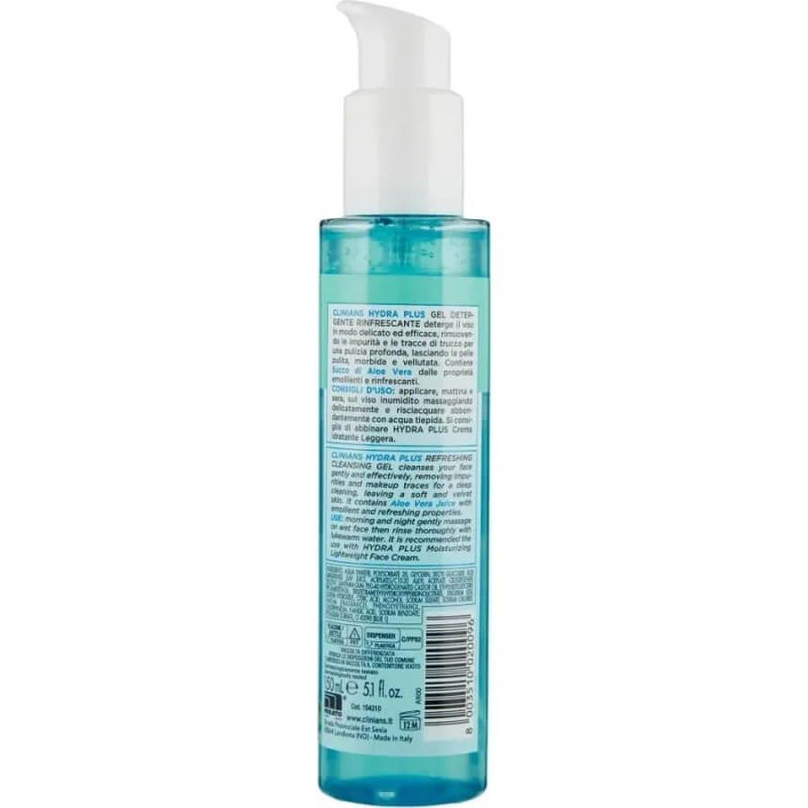 Clinians Hydra Plus – Erfrischendes Reinigungsgel für normale Haut und Mischhaut, 150 ml