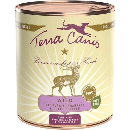 Terra Canis Classic Game met pompoen, amarant en veenbessen – Volledig voer voor volwassen honden, 800 g