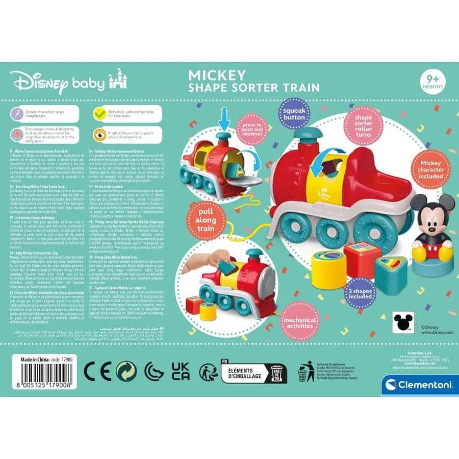 Clementoni Disney Baby - Tren con formas de Mickey
