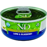 Farmina N&amp;d Prime Lamb & Blueberries - Complete Food for Adult Cats, 70 g