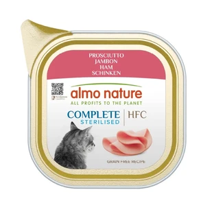 Almo Nature HFC Sterilized Complete Prosciutto – Alleinfuttermittel in Nassform für kastrierte Katzen, 85 g