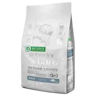 Nature’s Protection Superior Care White Dogs Small Pesce Bianco – hrană completă pentru câini adulți de talie mică, 1,5 kg