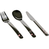 Kiokids Edelstahl-Besteckset – Rosa