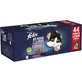 Purina Felix: golosinas de pollo, ternera, salmón y atún - Alimento completo para gatos adultos, 44 x 85 g