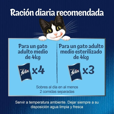 Purina Felix Snacks met kip, rundvlees, zalm en tonijn – Volledig voer voor volwassen katten, 44 x 85 g