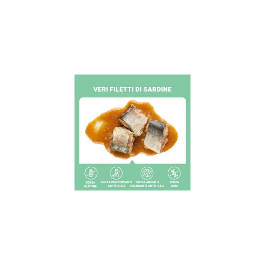 Schesir Schesir Sardinas en salsa - Pienso completo para gatos, 70 g