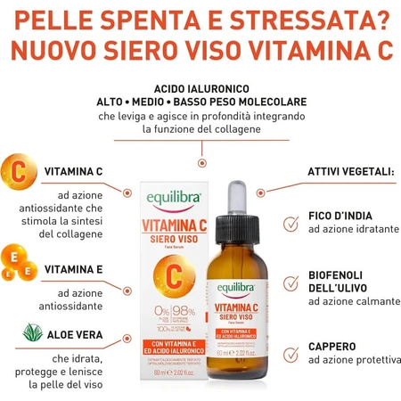 Sérum facial con vitamina C de Equilibra, 60 ml