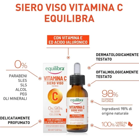 Sérum facial con vitamina C de Equilibra, 60 ml