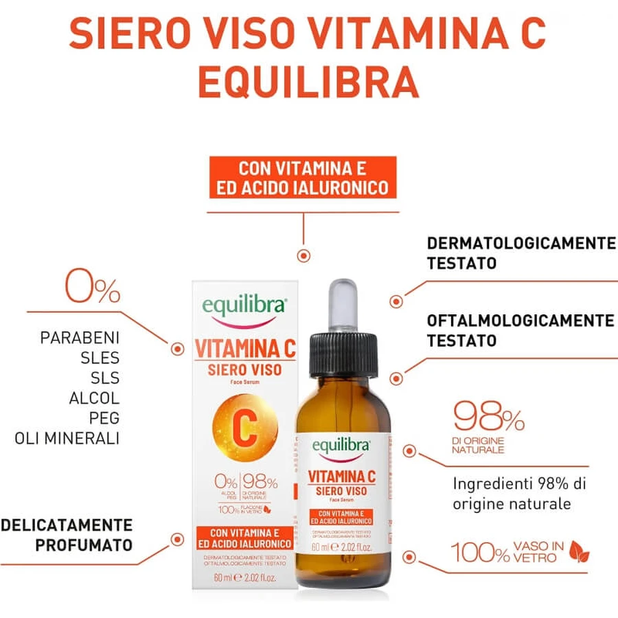 Sérum facial con vitamina C de Equilibra, 60 ml