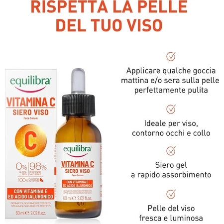 Sérum facial con vitamina C de Equilibra, 60 ml