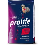 Prolife Grain-Free Medium-Large Beef & Potatoes - Complete Food for Sensitive Adult Dogs, 10 kg