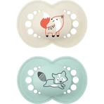 Mam Original - 2 fopspenen met siliconen speentjes voor baby’s vanaf 6 maanden, in diverse jongensmotieven
