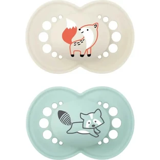 Mam Original - 2 fopspenen met siliconen speentjes voor baby’s vanaf 6 maanden, in diverse jongensmotieven