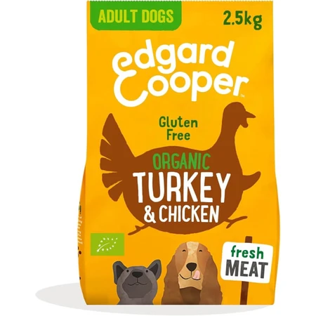 Edgard & Cooper Adult Turkey & Chicken - Complete Food for Adult Dogs, 2.5 kg