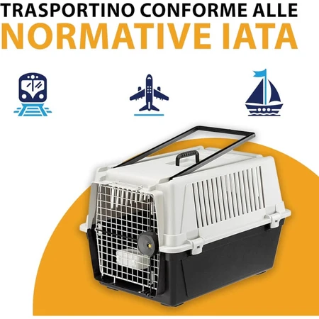 Ferplast Atlas 40 – transporter dla średnich psów, szary, maksymalna nośność 5 kg: ceny i cechy