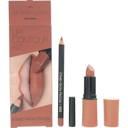 Diego dalla Palma Lip Contour Kit-set – lippenstift + lippotlood, 12 cm, nr. 503 Raw Sienna