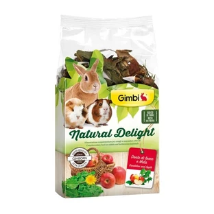 Gimborn Natural Delight Diente de león y manzana - Alimento complementario para roedores, 100 g