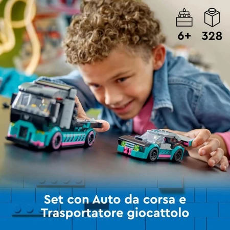 Lego City 60406 Raceauto en transportwagen – Bouw-het-zelf-speelset voor kinderen vanaf 6 jaar