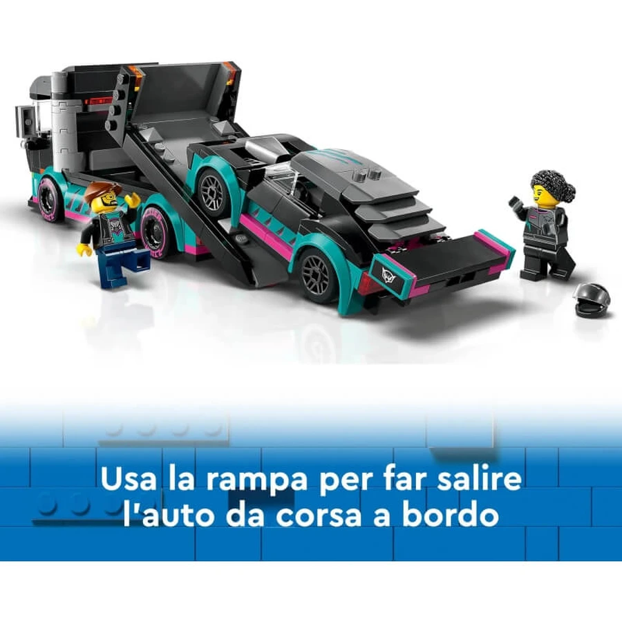 Lego City 60406 Raceauto en transportwagen – Bouw-het-zelf-speelset voor kinderen vanaf 6 jaar