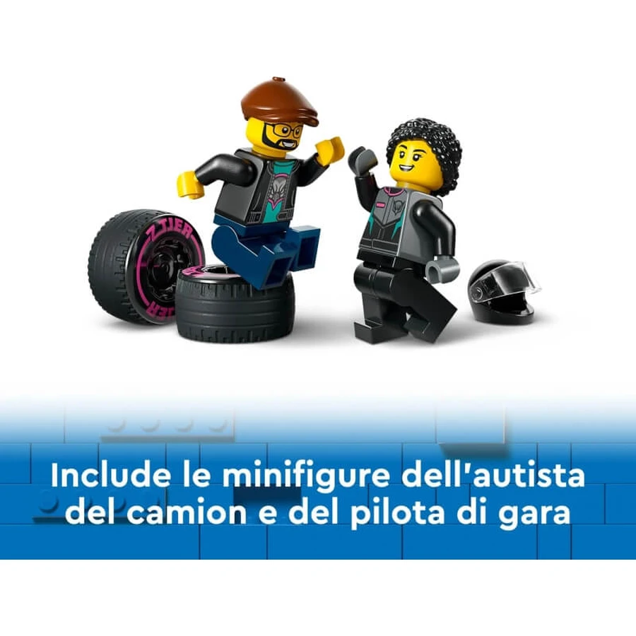 Lego City 60406 Raceauto en transportwagen – Bouw-het-zelf-speelset voor kinderen vanaf 6 jaar