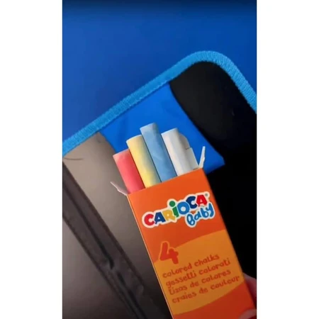 Carioca tragbare Kreidetafel mit 4 bunten Kreidestiften – Malset für Kinder ab 24 Monaten