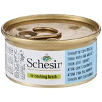 Schesir Tonnetto met rode mul in kookbouillon – Compleet kattenvoer, 70 g