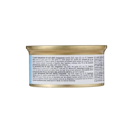 Schesir Tonnetto met rode mul in kookbouillon – Compleet kattenvoer, 70 g