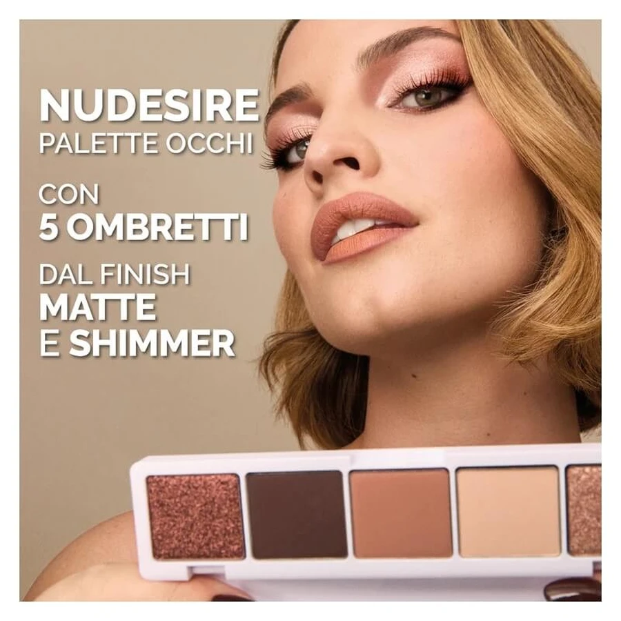 Veralab Nudesire - Paleta de sombras de ojos n.º 01, tonos cálidos