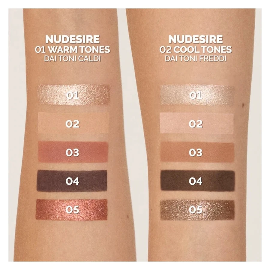 Veralab Nudesire - Paleta de sombras de ojos n.º 01, tonos cálidos