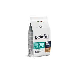 Exclusion Diet – formulă pentru câini diabetici cu carne de porc, sorg și mazăre – hrană dietetică pentru câini adulți diabetici, m/l, 12 kg