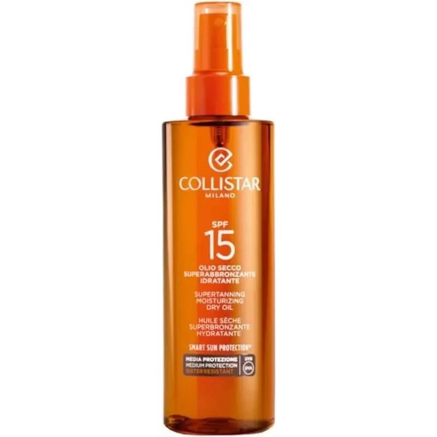 Collistar Sunscreen SPF 15: Special Dry Moisturizing Oil for a Perfect Tan, Super-Tanning, Medium Protection, 200 ml