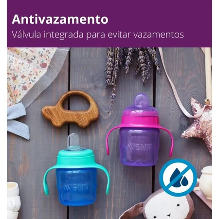 Avent Non-Spill Cup 6m+ - Light Blue