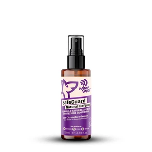 Woof Woof Safeguard Natural Defense - Natuurlijk afweermiddel tegen vlooien, teken en muggen voor honden en katten, 100 ml
