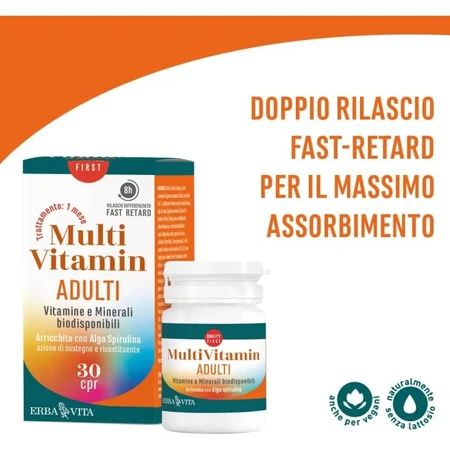 Adult Multivitamin, 30 Tablets - Vitamin and Mineral Supplement