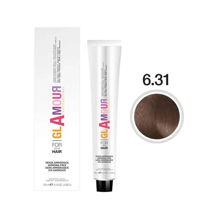 Glamour – krem do koloryzacji włosów bez amoniaku – krem do koloryzacji włosów nr 6.31 Hazelnut: ceny i cechy