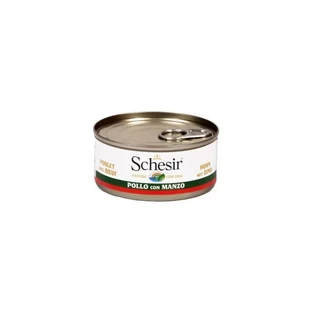 Schesir Pollo con ternera - Comida húmeda para perros, 150 g