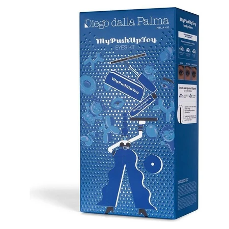 Kit de prebase para pestañas «mypushuptoy» de Diego dalla Palma: prebase de rímel azul + lápiz de ojos negro n.º 01 + estuche de silicona azul