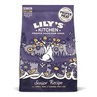 Lily’s Kitchen Senior – rețetă cu curcan, păstrăv și pește alb – hrană completă pentru câini, 2,5 kg