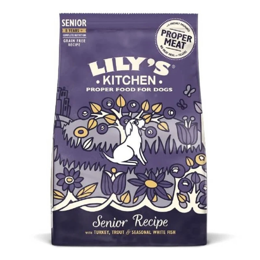 Lily's Kitchen Senior Recipe with Turkey, Trout, and White Fish - Complete Dog Food, 2.5 kg