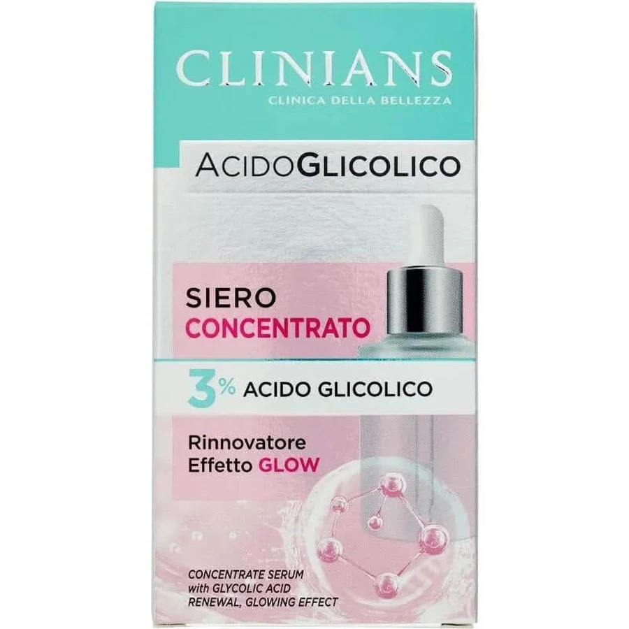 Clinians Glykolsäure – Konzentriertes Anti-Aging-Gesichtsserum, 30 ml
