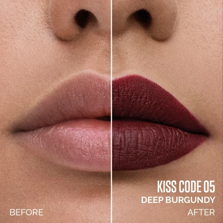 Veralab Overskin Kiss Code - Pintalabios líquido mate n.º 05 Burdeos intenso