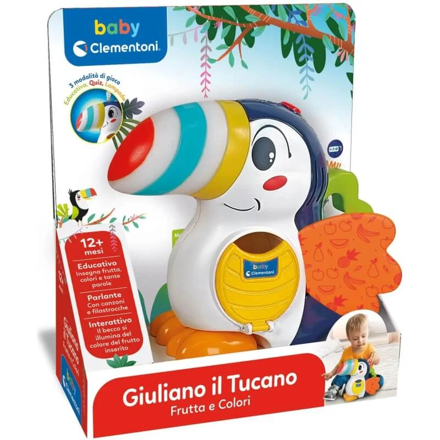 Giuliano le toucan de Clementoni : Fruits et couleurs - Jeu pour la petite enfance