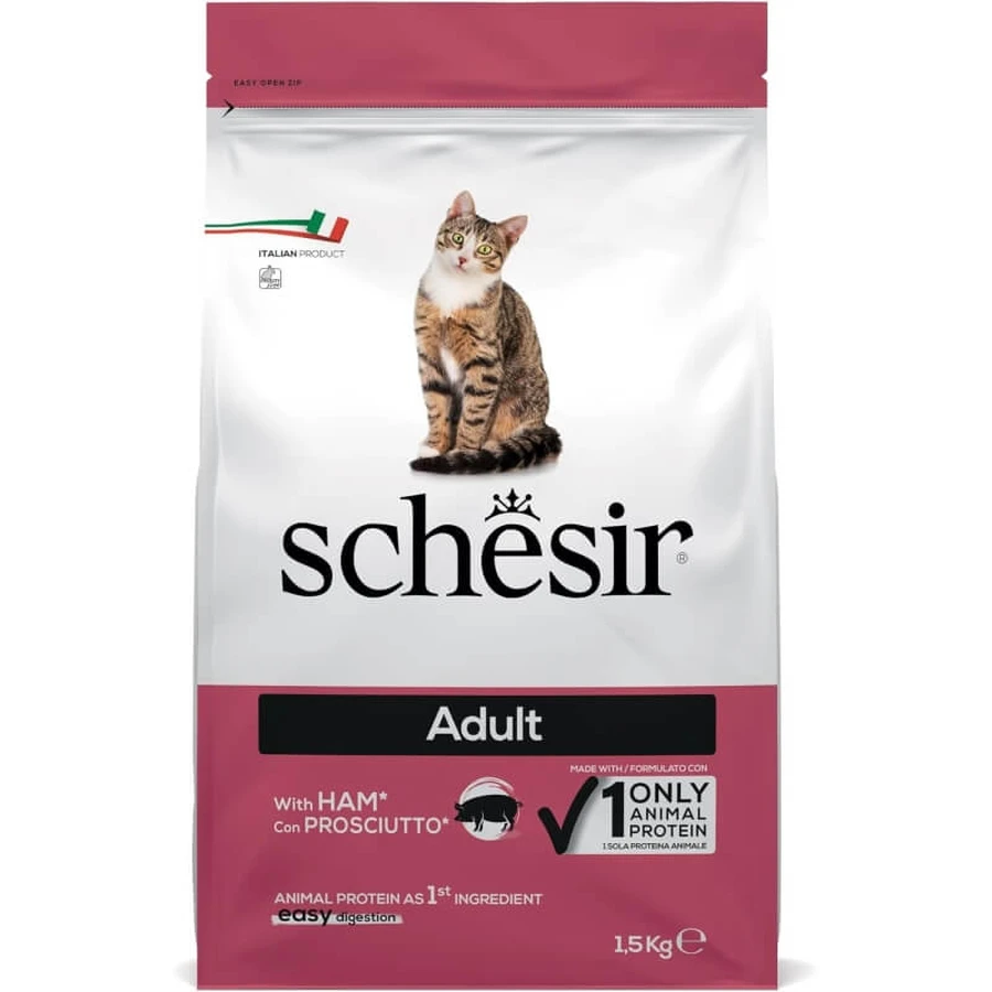Schesir Ham Maintenance – Alleinfuttermittel für ausgewachsene Katzen, 1,5 kg