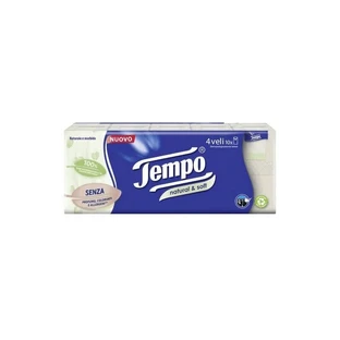 Tempo Natural &amp; Soft - 10 pakjes natuurlijke en zachte papieren zakdoekjes