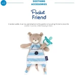 Chicco Pocket Friend - Portachupetes Buddy azul claro