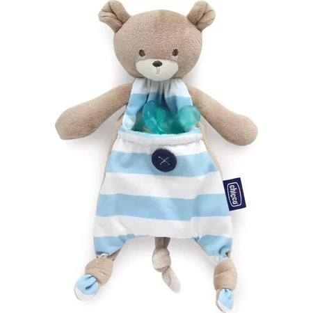 Chicco Pocket Friend - Portachupetes Buddy azul claro