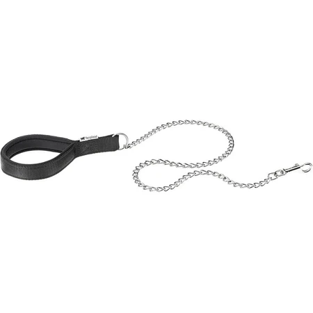 Ferplast Daytona gm 25-100 - Durable nylon dog leash with a black chrome-plated chain