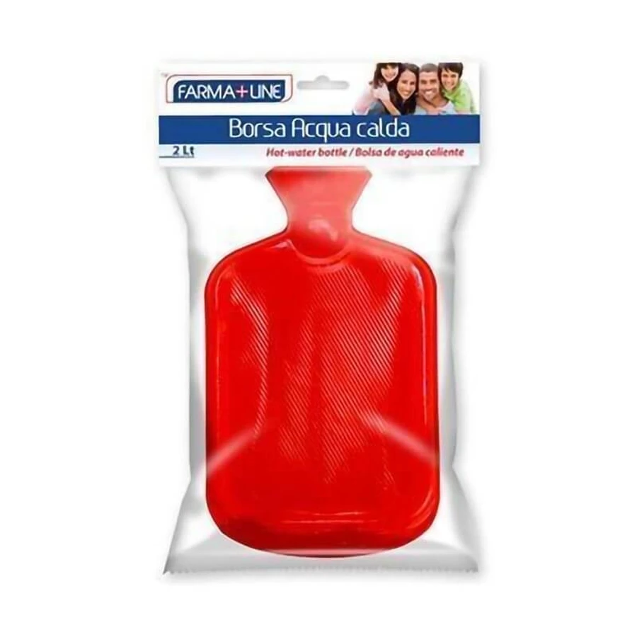 2-liter double-walled rubber hot water bottle