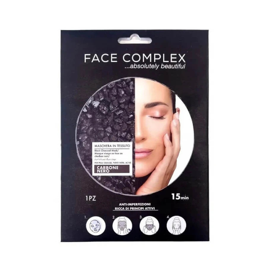 Gesichtsmaske mit schwarzer Holzkohle – „Face Complex“