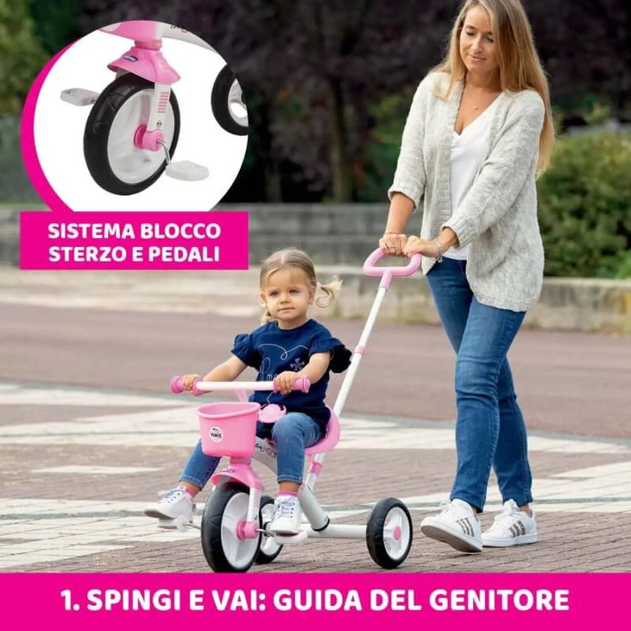 Chicco u-go Dreirad für Kinder, rosa, ab 18 Monaten